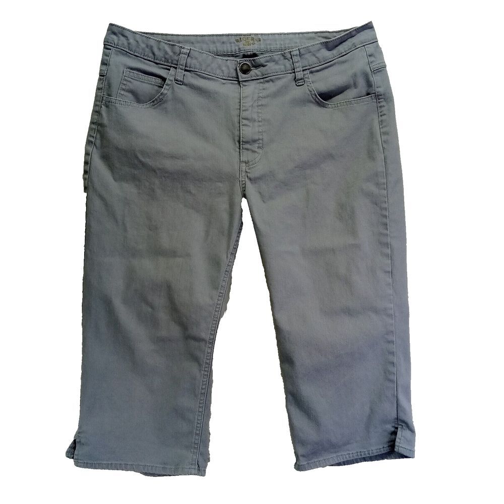 Riders by Lee Denim Capri Pants Womens‎ 18M (36) Gray Stretch Cotton Blend